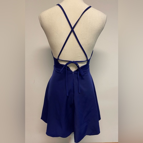 Lulus Play On Curves Royal Blue Backless Dress Sz XS - Picture 3 of 4